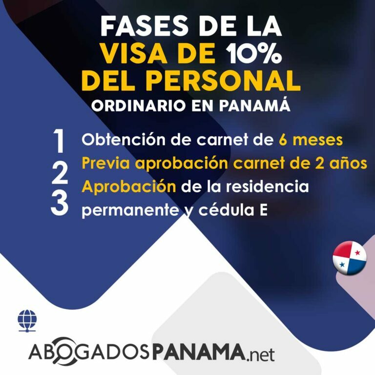 Permiso de residencia por Visa 10 de personal en Panamá